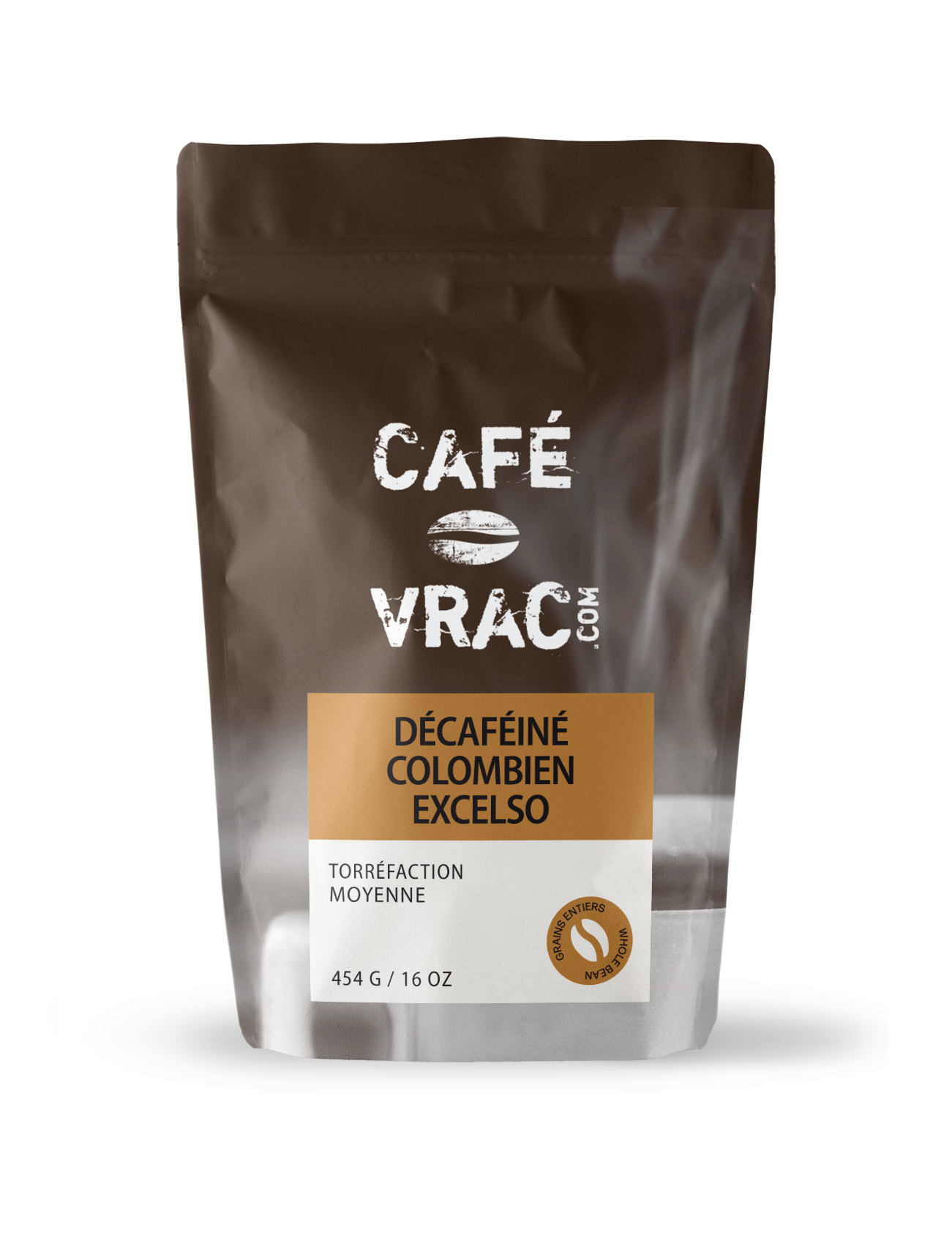 Café décaféiné du Brésil sans solvant à l'eau en Grain 250g - CAFESOCE